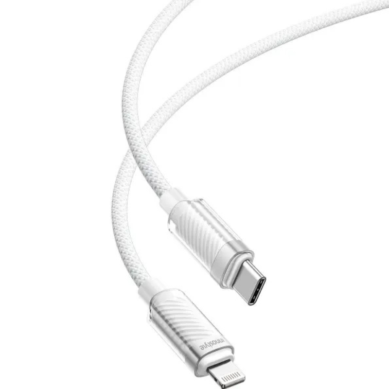 Cáp Innostyle USB-C to Lightning CryStalShine 1.5 Mét white